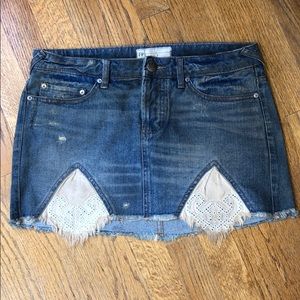 Free People Jean Skirt